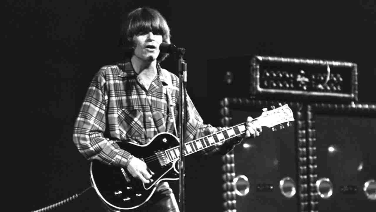 Creedence Clearwater Revival&amp;rsquo;s John Fogerty performing onstage in 1970