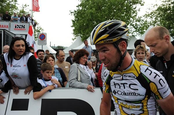 Mark Cavendish (HTC-Columbia) was one of the riders who went down.