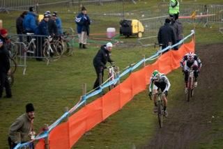 Geoff Proctor (white hat) yelling encouragement to Jake Wells