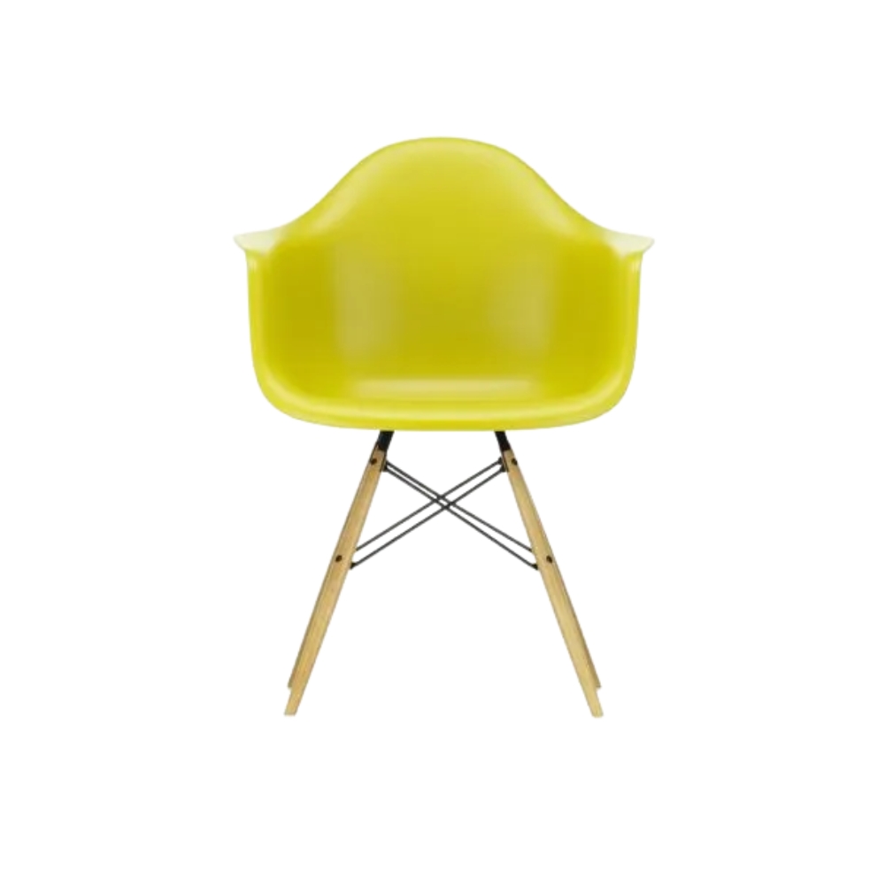 Eames DAW Armchair New Height Mustard Golden Maple Base - Heal's