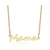 Mama Necklace Gold Plated Stainless Steel Mom Necklace