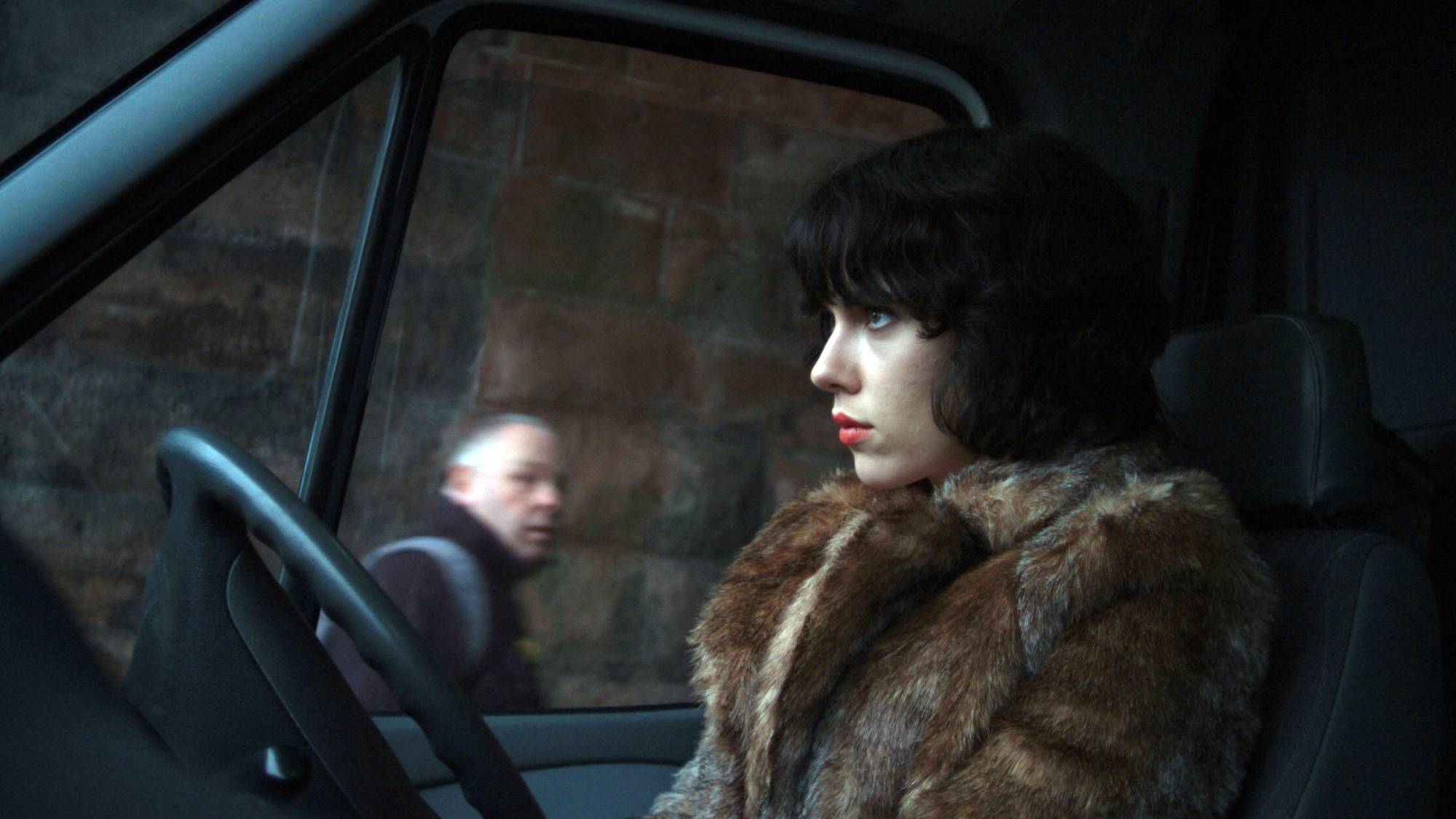 Scarlett Johansson as the female in "Under the Skin"