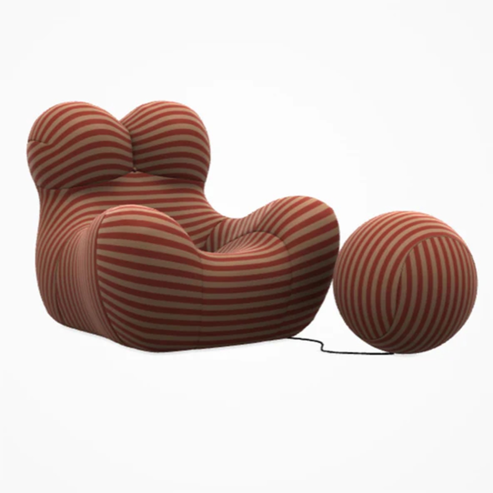 B&amp;amp;B Italia Serie Up 2000 Chair - Sora striped beige and orange