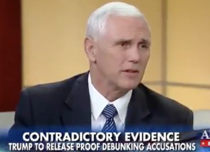 Mike Pence spoke about the Trump campaign having evidence that shows sexual assault accusations are false.