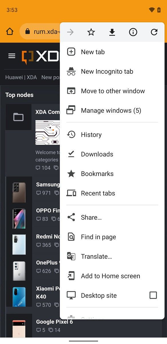 Google Chrome Manage Windows Button