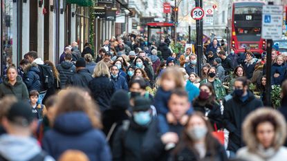 Crowds of shoppers