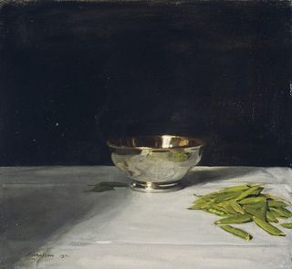 The Lustre Bowl with Green Peas, 1911, by Sir William Nicholson (1872–1949), 21½in by 23½in, Scottish National Gallery of Modern Art, Edinburgh