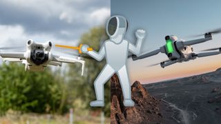 DJI Mini 4 Pro v Antigravity A1 with Fencing Emoji