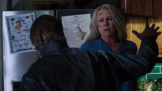Jamie Lee Curtis fight with Michael Myers in Halloween Ends