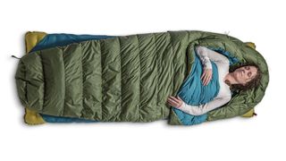 A woman lying in a prototype Zenbivy sleep system