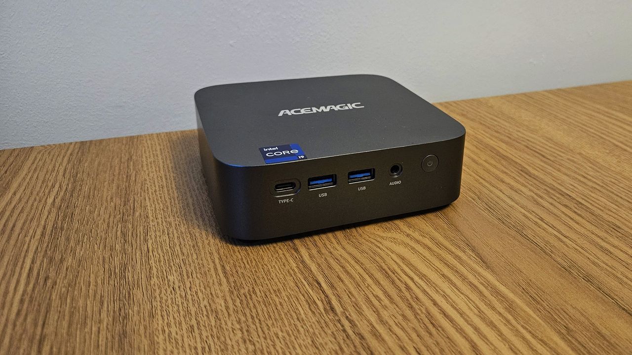 The Acemagic Matrix Mini M1 on a desk