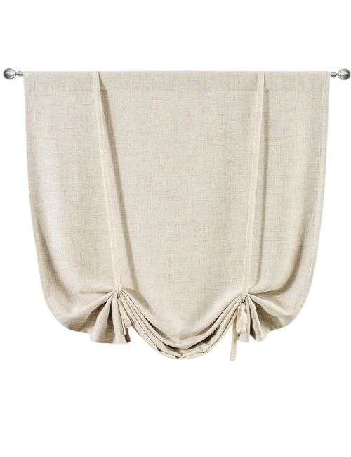 Antonino Linen Textured Insulated Lined Balloon Roman Shade