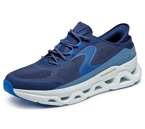 Men's Glide-Step Altus Hands Free Slip-In Sneaker, (Navy/blue)