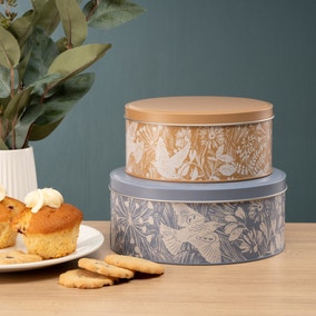 Set of 2 Birds Cake Tins