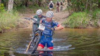 Mountain bike riders racing the Crocodile Trophy in Australia