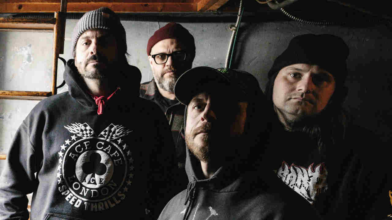 Cancer Bats posing for a photograph