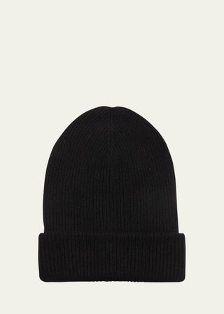 Men's Cashmere Rib-Knit Beanie Hat