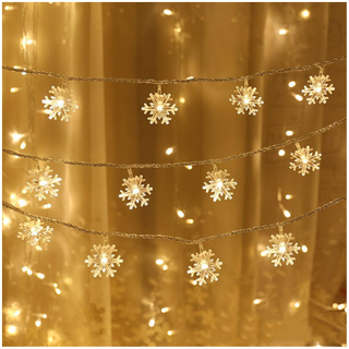 WesGen Snowflake String Lights from Amazon