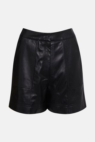 Karen Millen, Clean Leather Pocket Detail Shorts