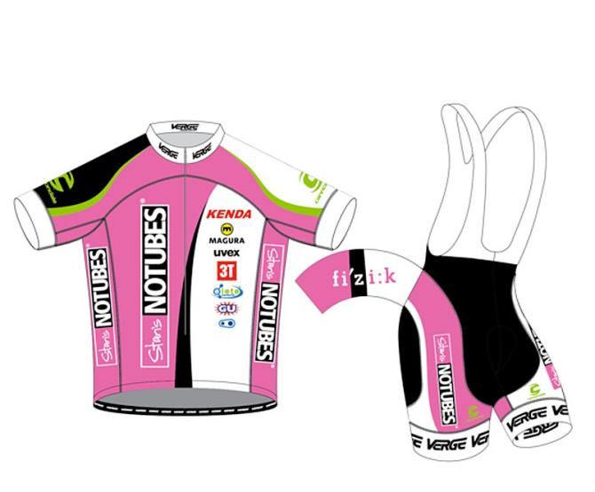 The 2013 team kit for the Stan's NoTubes Elite Women's Racing Team