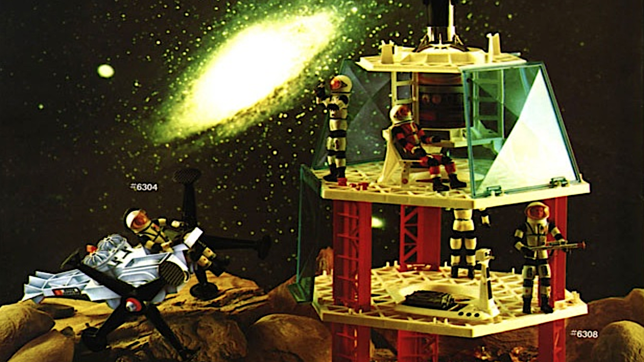 A catalog page for a line of space toys.
