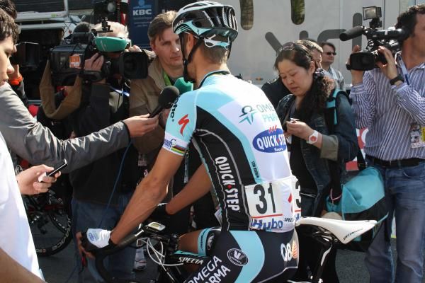 Tom Boonen (Omega Pharma-QuickStep) is always in demand in Belgium.