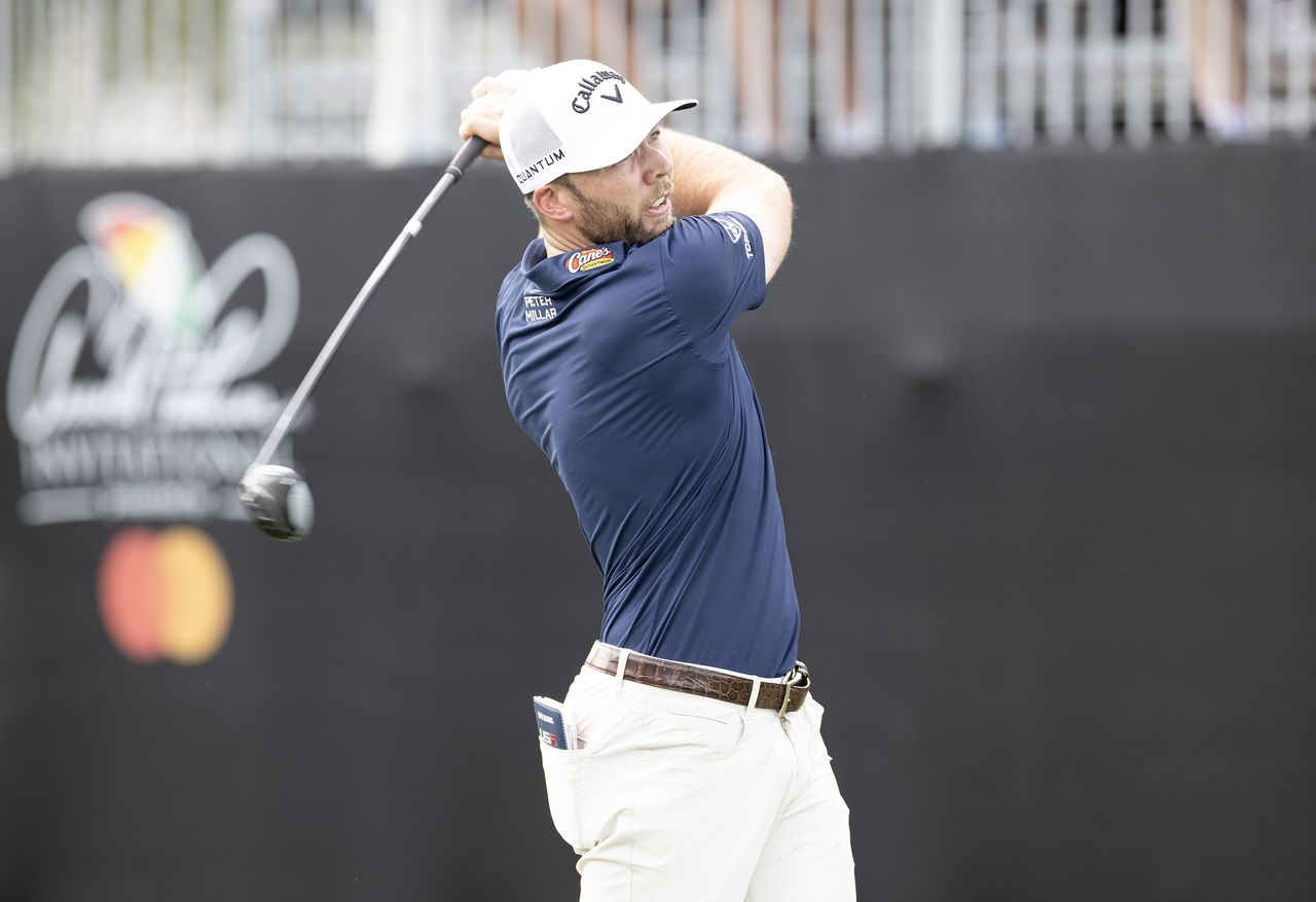 Sam Burns tees off at 1st hole during the first round of the Arnold Palmer Invitational presented by Mastercard 2026 at Arnold Palmer Bay Hill Golf Course
