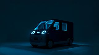 Puzzle van concept by HW Electro in dark with lights on