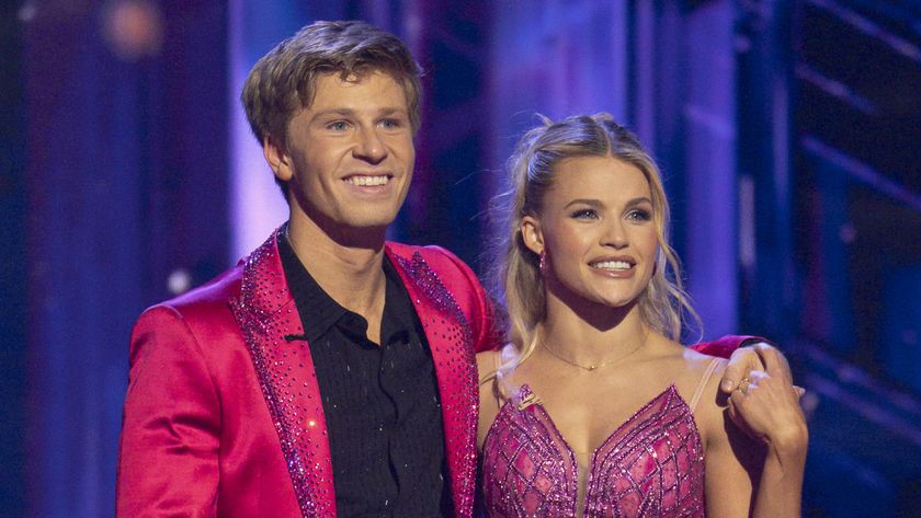 Season 34 Mirrorball champions Robert Irwin and Witney Carson on finale night.
