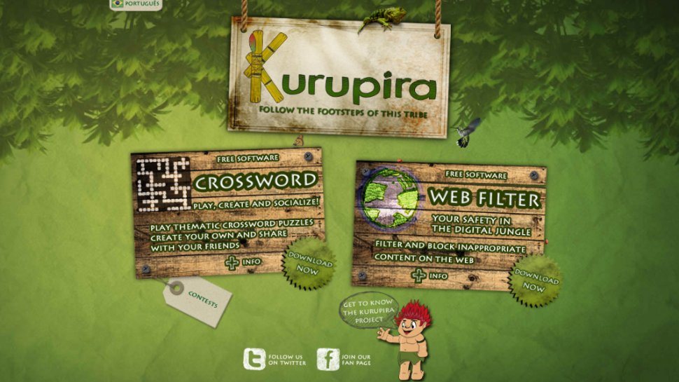 Website screenshot of Kurupira Web Filter (July, 2025)