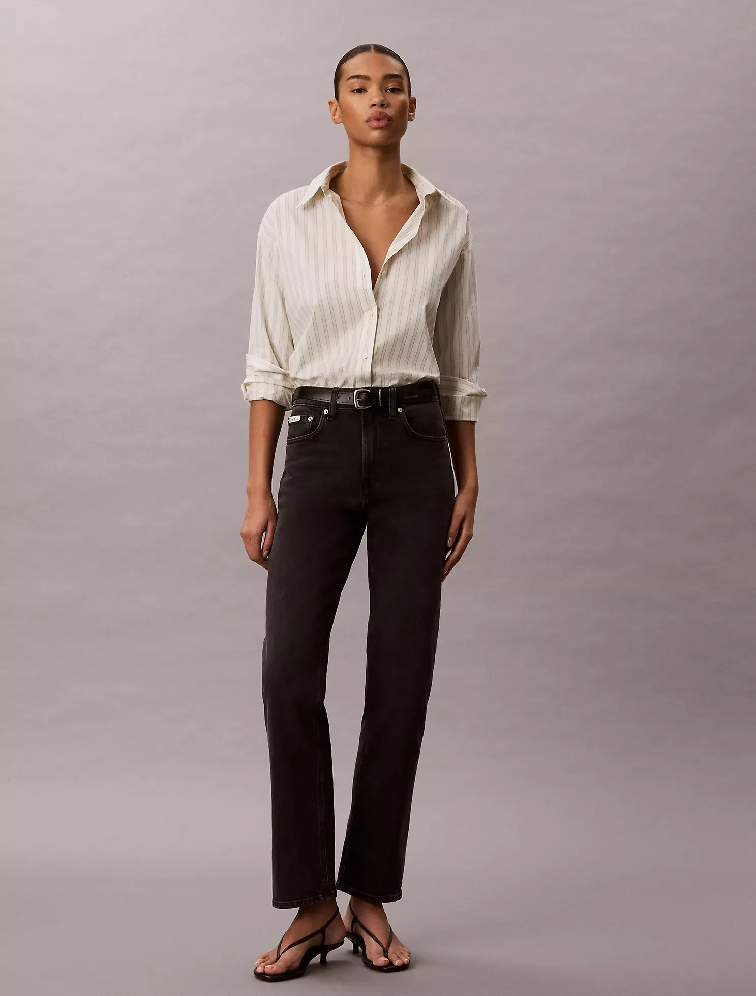 High Rise Straight Jeans
