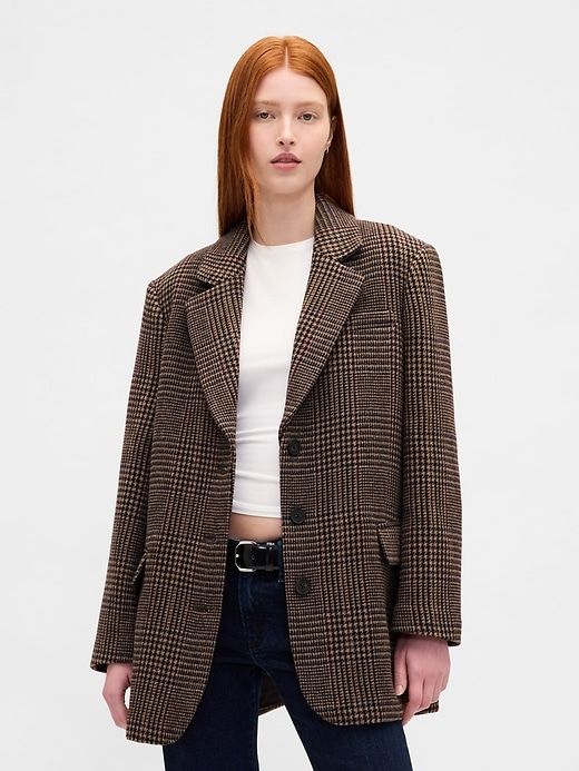 Oversized Wool-Blend Blazer