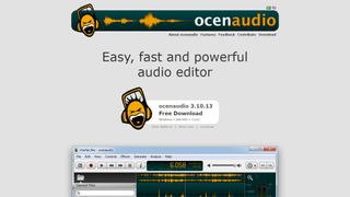 Website screenshot for Ocenaudio