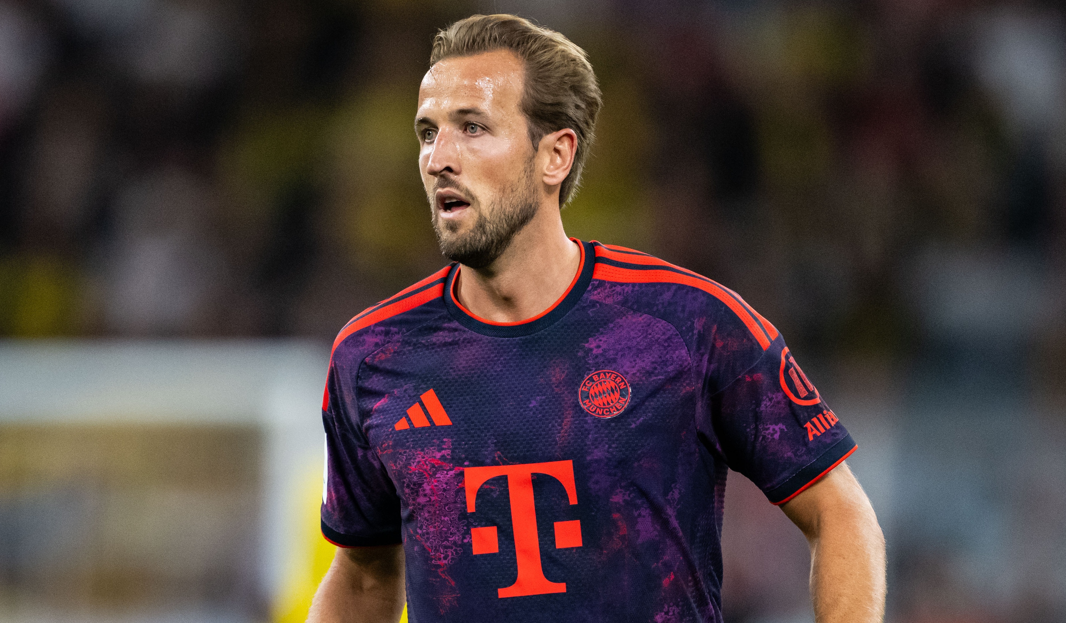 Harry Kane looks on during the Franz Beckenbauer Supercup match between Borussia Dortmund and FC Bayern Munich.