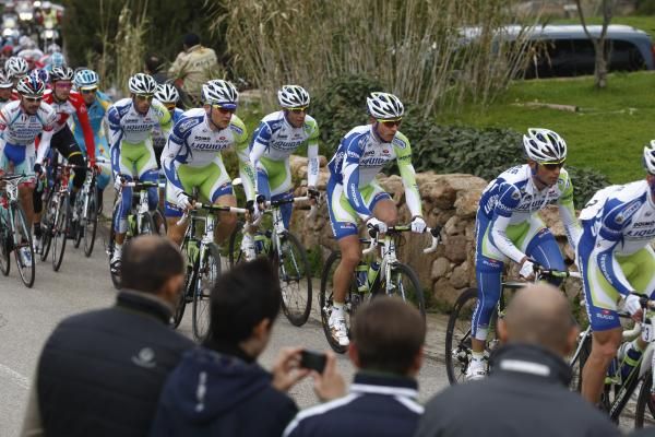 The Liquigas-Cannondale team were familiar with the roads around Olbia - they had a training camp here in December.