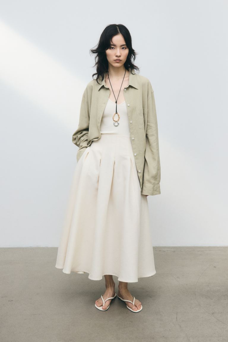 Linen-Blend Shirt
