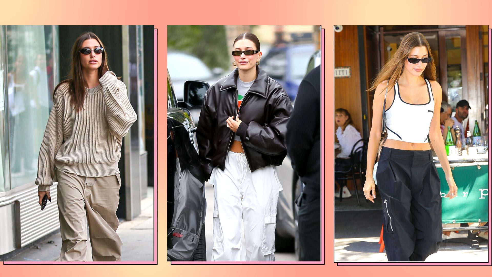 How to recreate Hailey Bieber's cargo pants style for spring My Imperfect Life