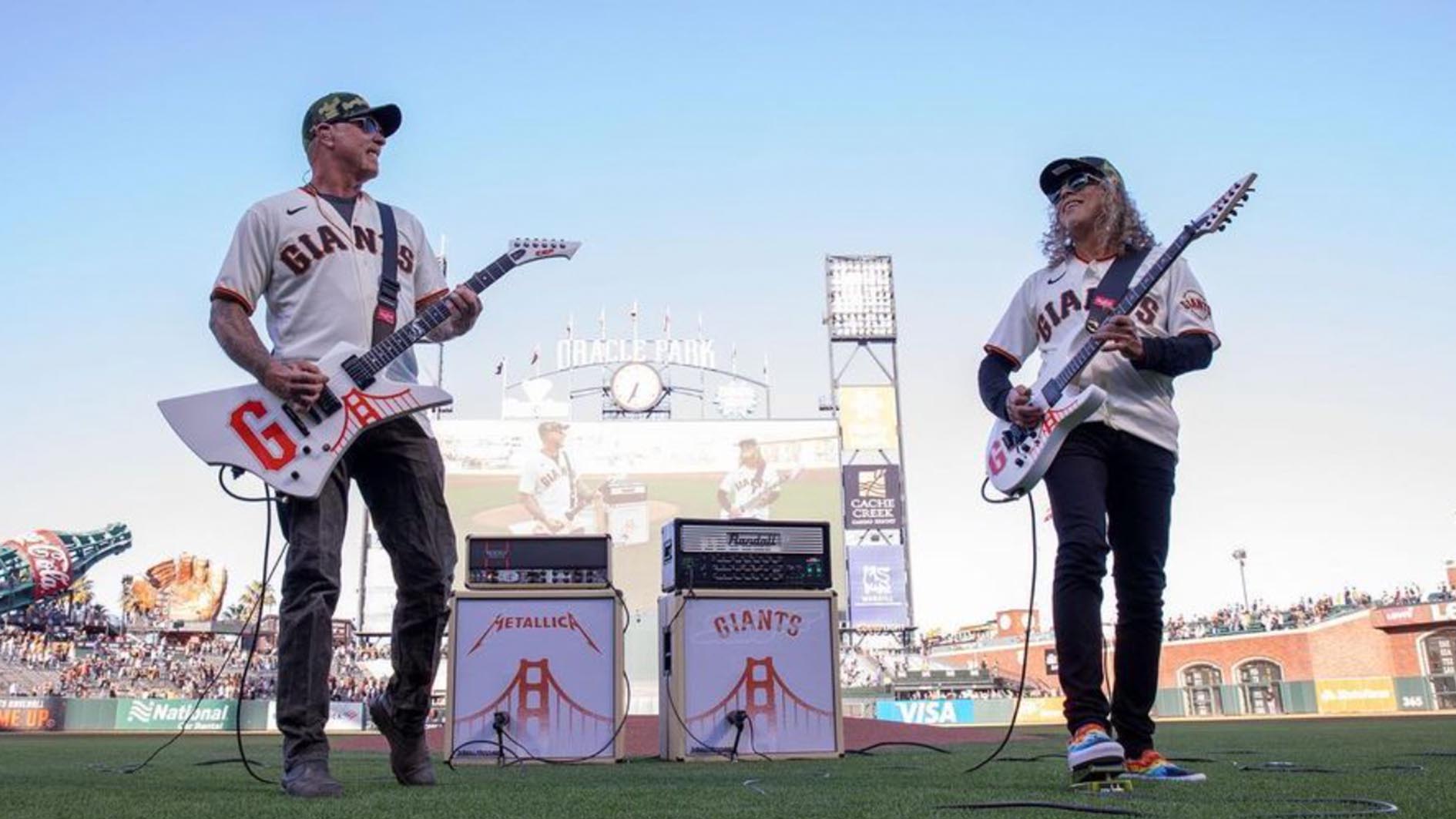 Kirk & James Perform the National Anthem (2017 Metallica Night w/ the SF  Giants) 