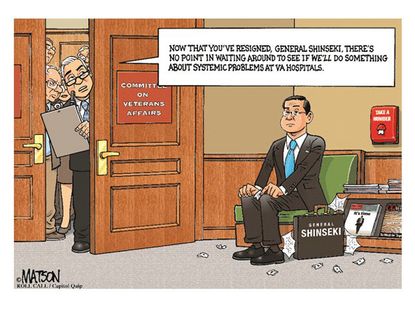 Political cartoon VA scandal Shinseki