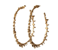 Gold Spine Hoop Earrings, Lenique Louis | £285.00