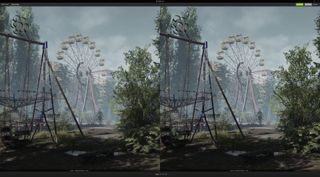 Nvidia ICAT side-by-side screenshot comparison using Chernobylite