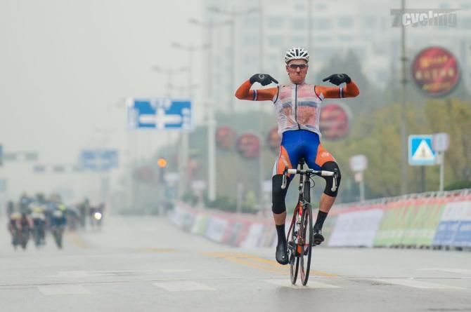 Bob Schoonbroodt (Netherlands) soloed to the stage win in the Tour of Taihu