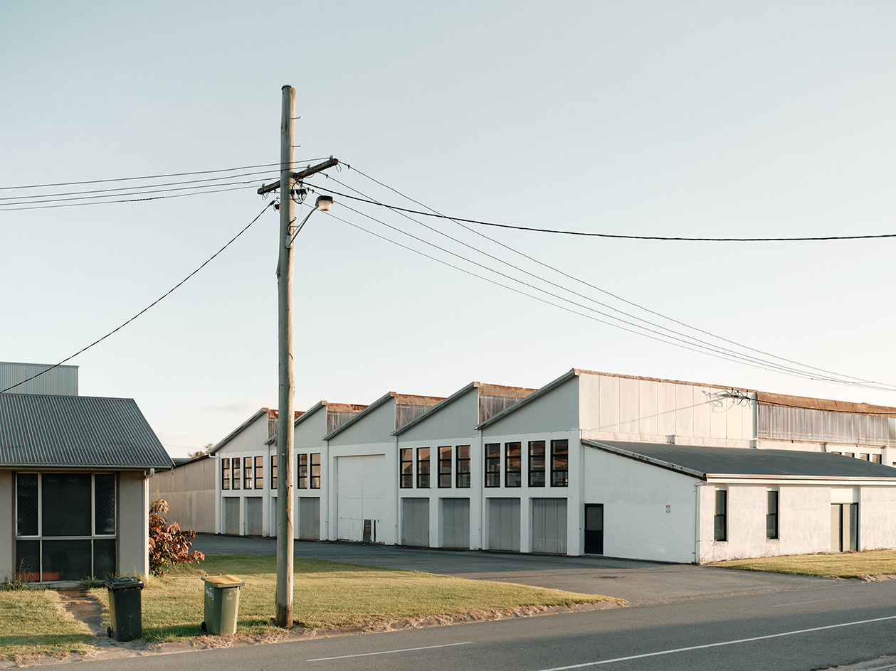 redesigned warehouse complex in Queensland bringing geometric crispness to industrial spaces
