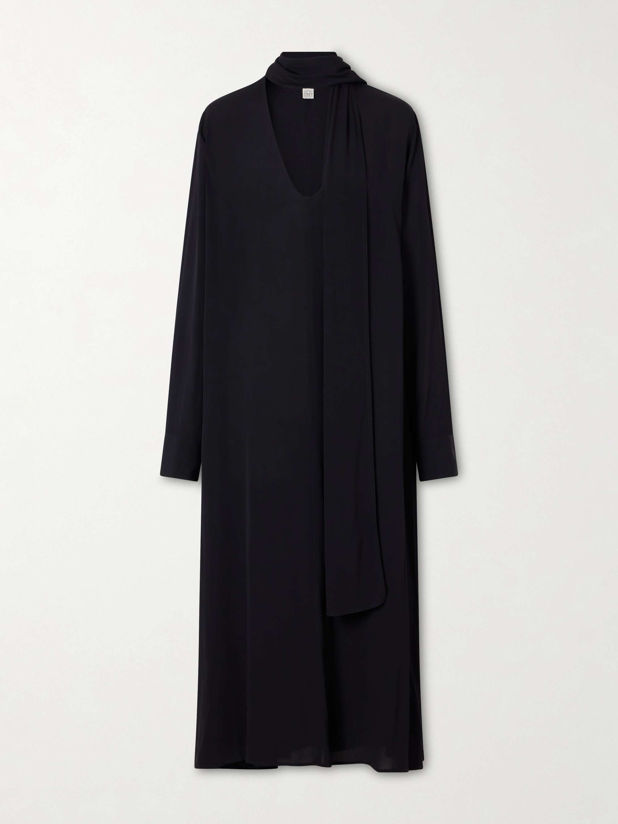 Tie-Detailed Woven Maxi Dress