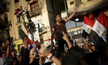 Just hours after the verdict was read on Saturday, protesters gathered in Tahrir Square to decry Mubarak and his sons being acquitted of certain charges in the corruption case.