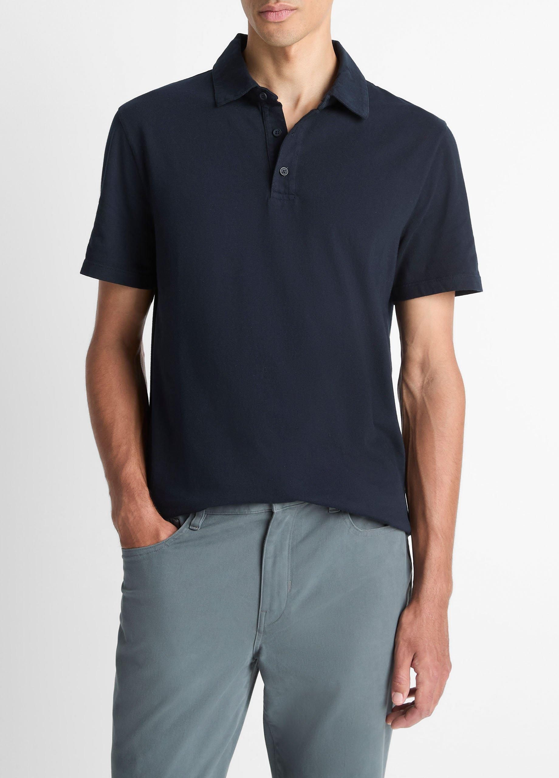Garment Dye Cotton Polo Shirt