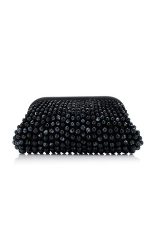 Nia Beaded Leather Clutch