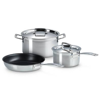 Le Creuset 3-Ply Stainless Steel 3-Piece Cookware Set: was £535, now £299 at Le Creuset