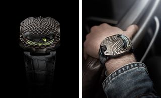 Ribbed pattern watch