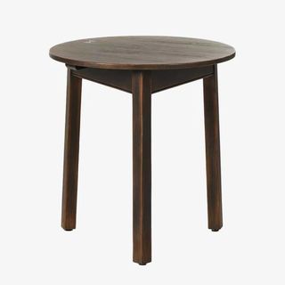 dark wood round side table